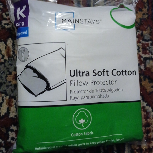 King Size Pillow Protector Ultra Soft Cotton, set of 2 - Picture 2 of 2